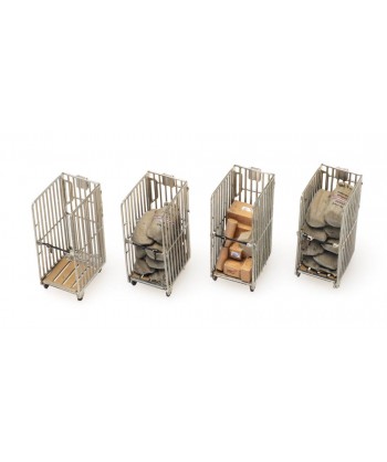 ARTITEC 387.446 – n. 4 Carrelli per pacchi PT – resina H0