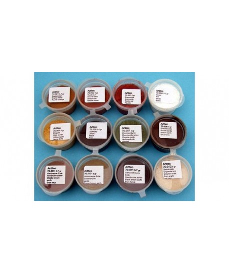 ARTITEC 70.000 – Set di polveri 12 colori assortiti (5/7 gr.)