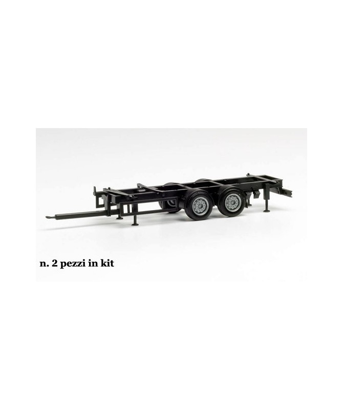 HERPA 085274 – Rimorchio tandem FG per casse mobili ( in kit ) – 1:87
