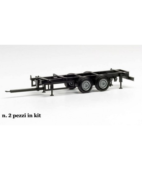 HERPA 085274 – Rimorchio tandem FG per casse mobili ( in kit ) – 1:87