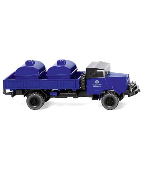 WIKING 069328 – THW MAN 630 con carico cisterne – 1:87