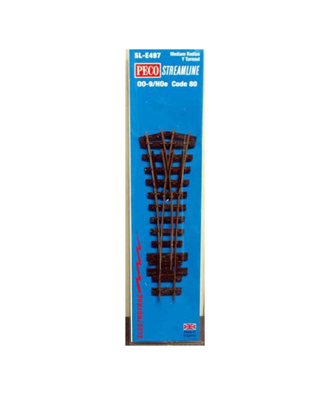 PECO SL-E497 H0e – Scambio a Y 111mm Electrofrog