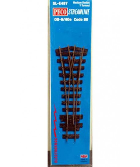 PECO SL-E497 H0e – Scambio a Y 111mm Electrofrog