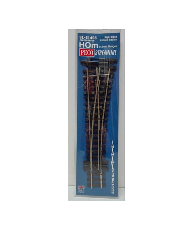 PECO SL-E1495 H0m – Scambio medio destro cod. 75 electrofrog