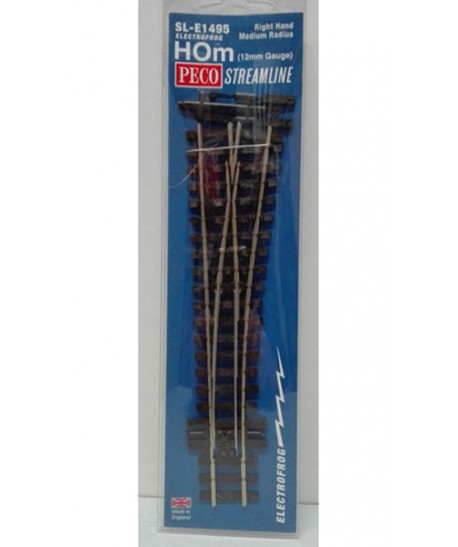 PECO SL-E1495 H0m – Scambio medio destro cod. 75 electrofrog