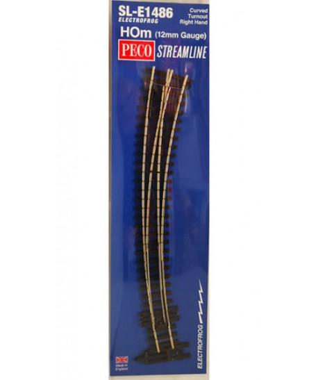 PECO SL-E1486 H0m – Scambio in curva destro cod. 75 electrofrog PECO SL-E1486 H0m – Scambio in curva destro cod. 75 electrofrog