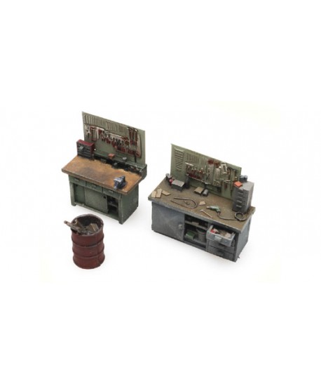 artitec 387.433 set banchi da lavoro 1:87 artitec 387.433 set banchi da lavoro 1:87