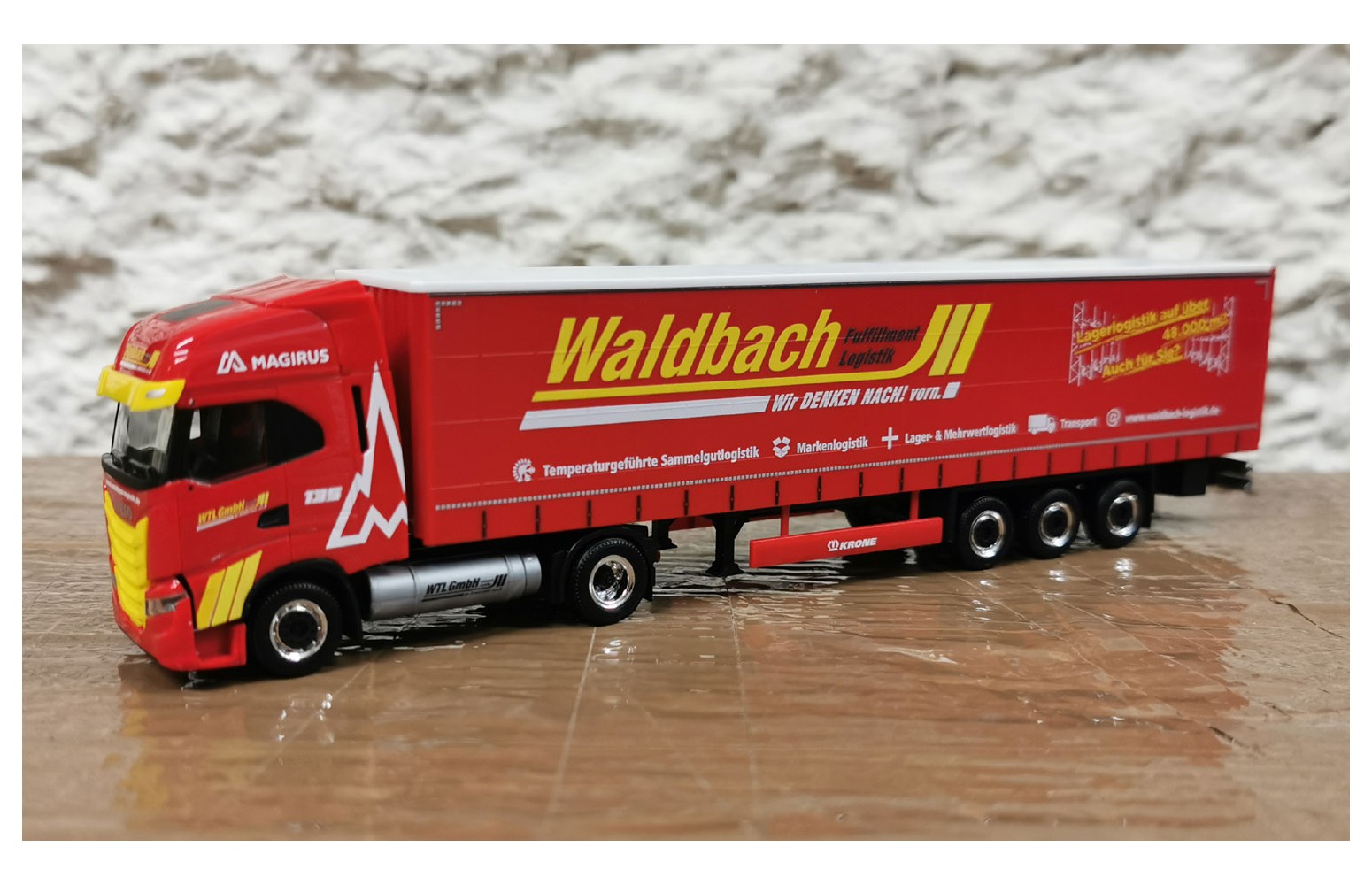 herpa 314411 - iveco s-way lng waldbach logistik