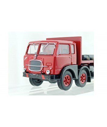 fiat 690 rosso, pianale con carico