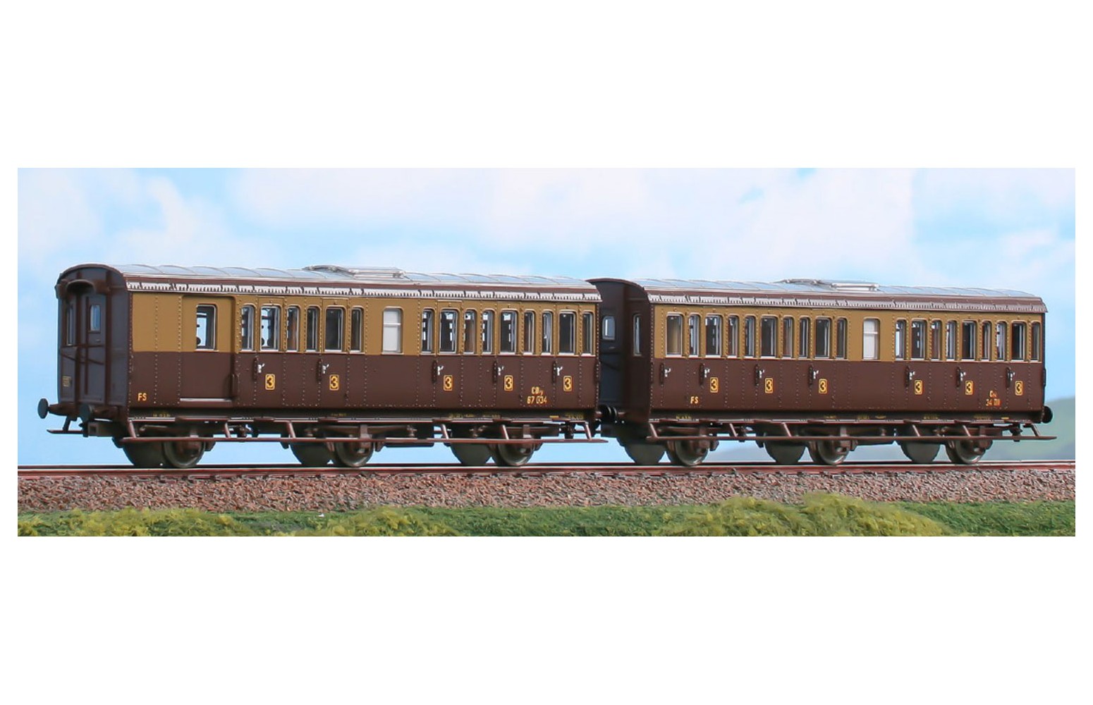 acme 55124 set carrozze 3 assi FS III