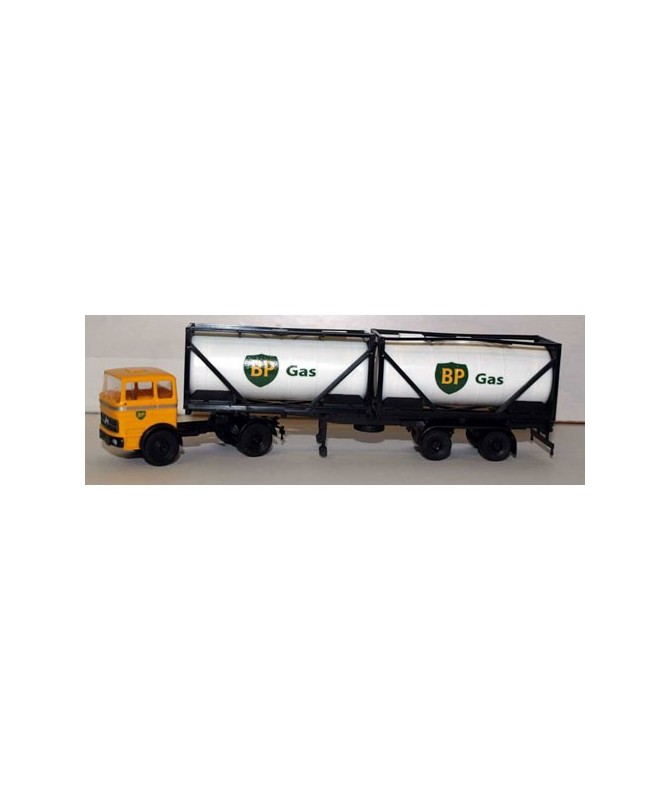 BREKINA 81046 – Mercedes LPS 1620 con container cisterna ” BP GAS ” – 1:87