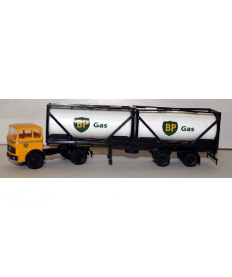 BREKINA 81046 – Mercedes LPS 1620 con container cisterna ” BP GAS ” – 1:87