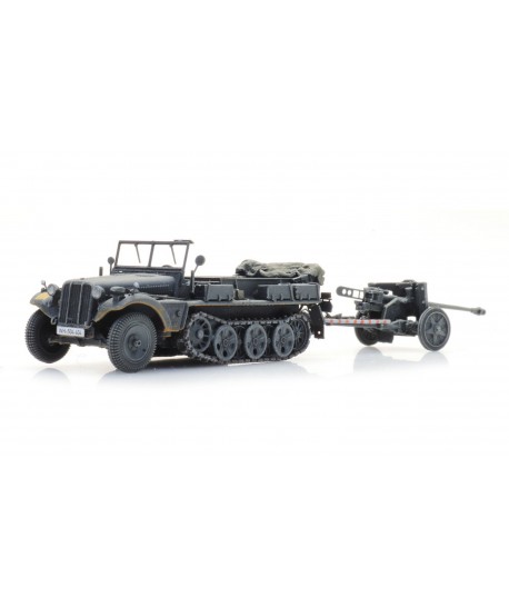 ARTITEC 6870488 - WM Sd.Kfz. 10 + PAK 38, Grigio WWII