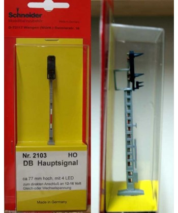 SCHNEIDER H0 2103 – Segnale principale 2 luci – DB (plastica)