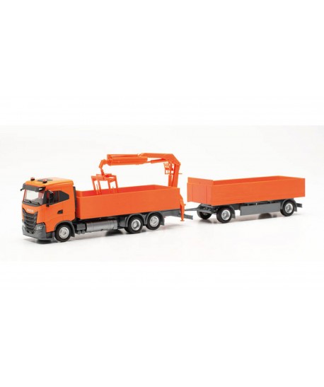 HERPA 316217 - Iveco S-Way ND Con Gru E Rimorchio - 1:87