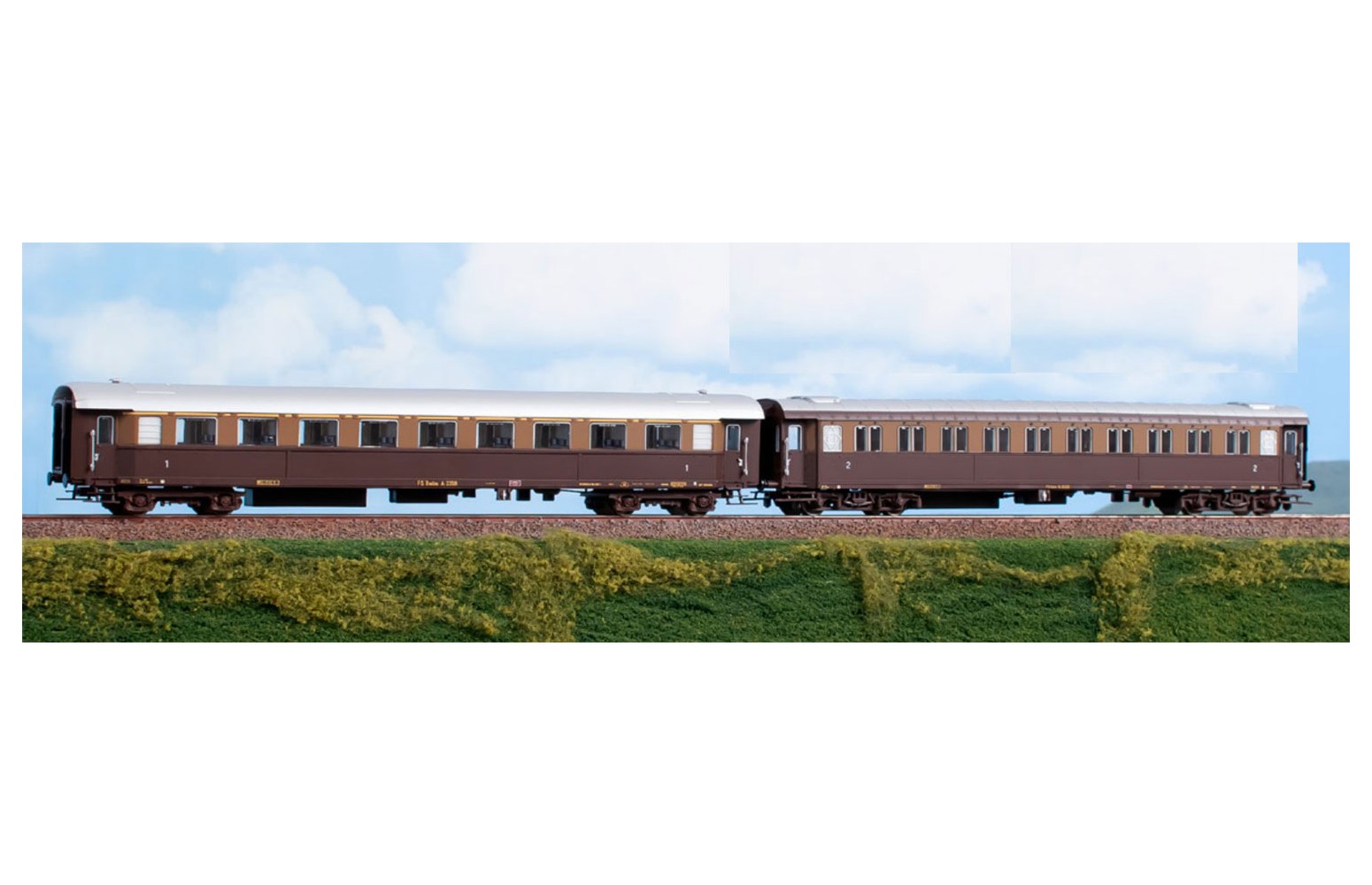 acme 55290 - set 2 carrozze castano isabella FS III