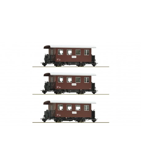 ROCO H0e 34103 - Set con 3 carrozze passeggeri a scartamento ridotto, ÖBB Ep. IV
