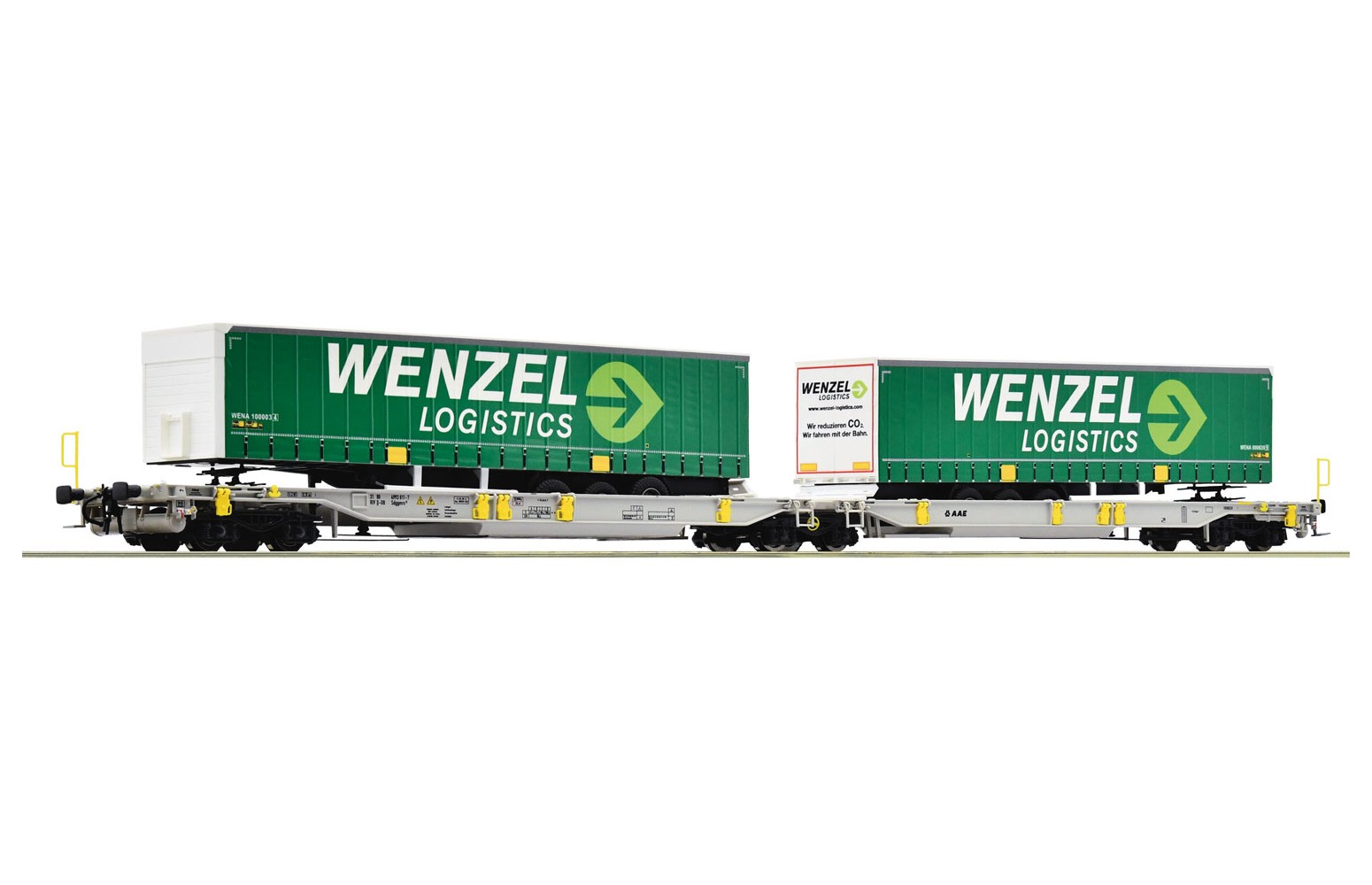 ROCO H0 77362 Carro articolato a doppia tasca, AAE con semirimorchi Wenzel Ep. VI