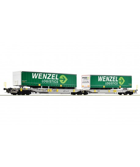 ROCO H0 77362 Carro articolato a doppia tasca, AAE con semirimorchi Wenzel Ep. VI