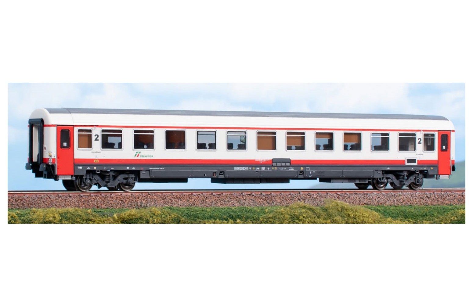 ACME H0 50605 - Carrozza ex UIC-Z di 2a classe in livrea Frecciabianca, FS Ep. VI