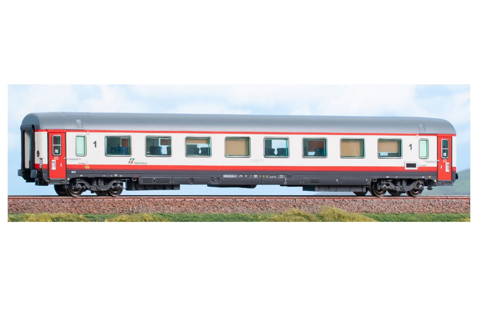 ACME H0 50607 - Carrozza Ex GC Di 1a Classe In Livrea Frecciabianca, FS Ep. VI