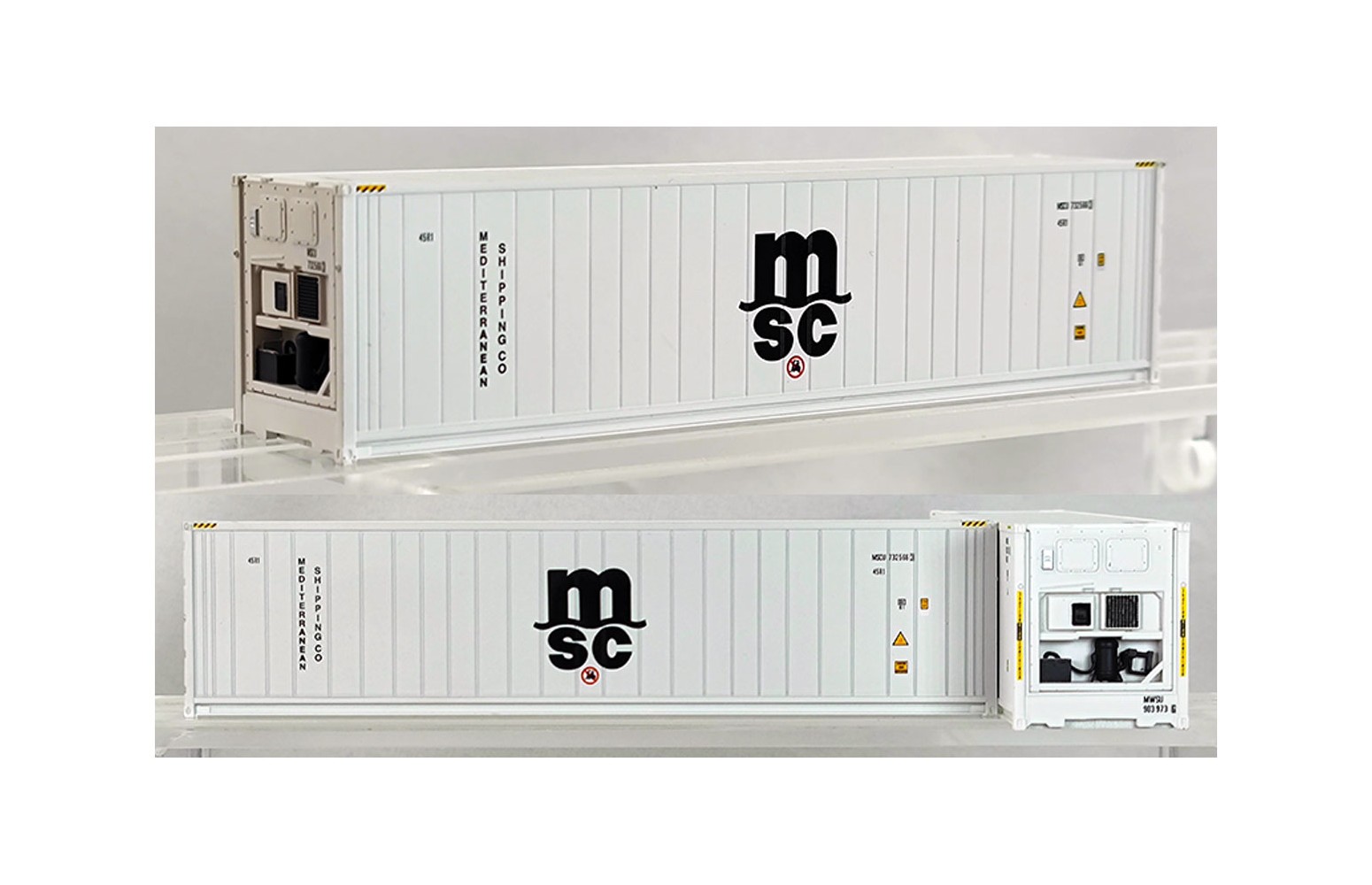 PIRATA PI12402 - Set 2 Container Da 40" Frigo HC "MSC" - 1:87