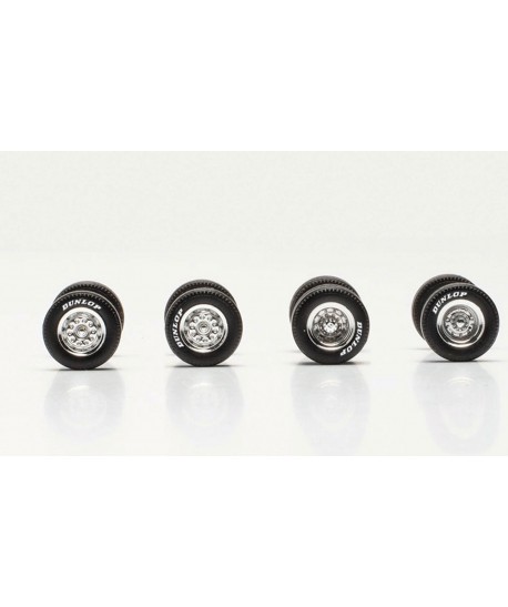 HERPA 054300 - Accessori set ruote cromate "DUNLOP" - 1:87 HERPA 054300 - Accessori set ruote cromate "DUNLOP" - 1:87