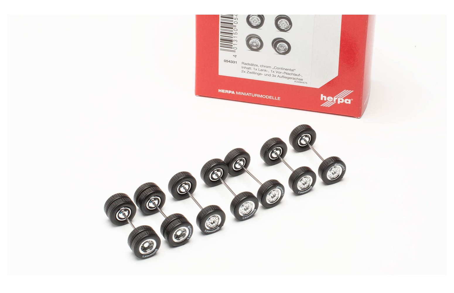 HERPA 054331 - Accessori Set Ruote Cromate "CONTINENTAL" - 1:87