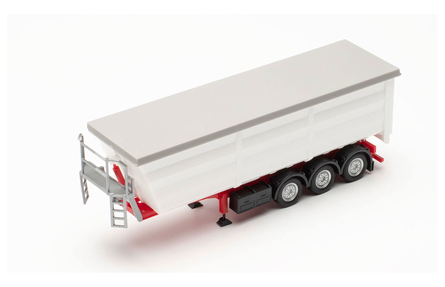 HERPA 077057 - Semirimorchio a vasca tonda in acciaio, bianco - 1:87