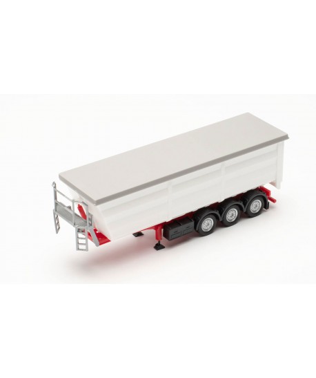 HERPA 077057 - Semirimorchio a vasca tonda in acciaio, bianco - 1:87