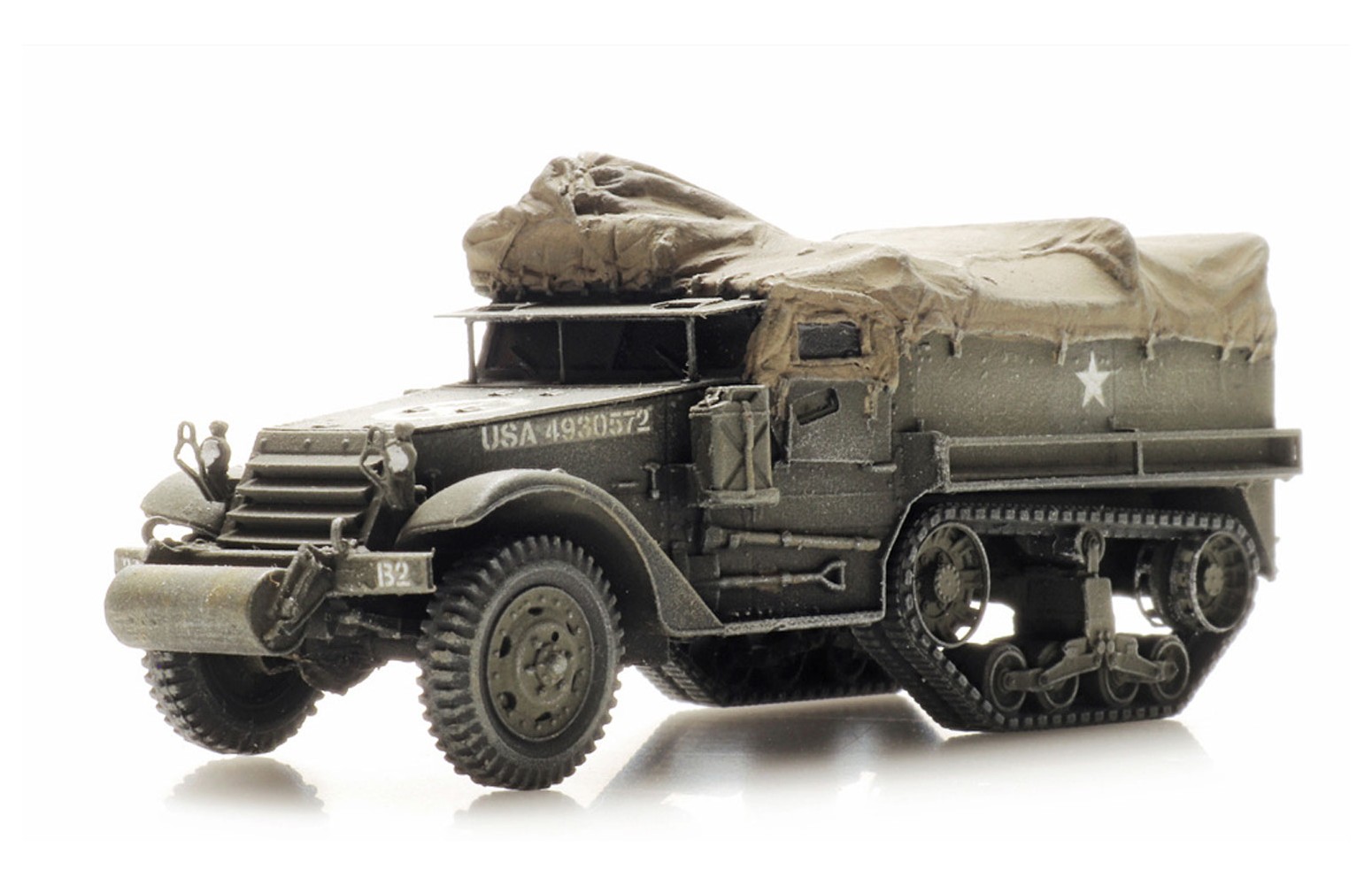 ARTITEC 6870439 - US M3A1 Semicingolato trasporto truppe corazzate, Resina H0-1:87
