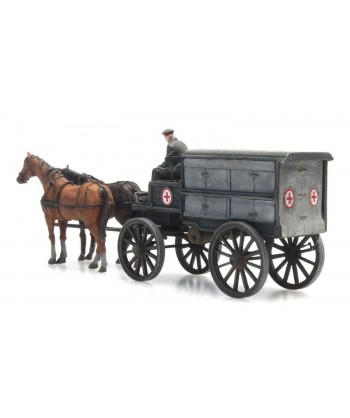 ARTITEC 387.386 - WWI Carro ambulanza con cavalli, Resina H0-1:87