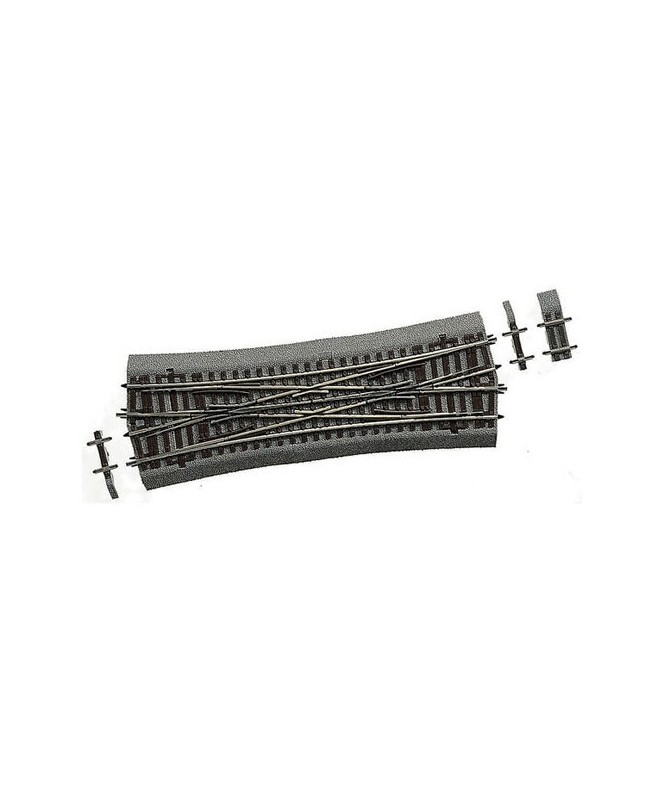 ROCO H0 42594 – Deviatoio Incrocio Doppio DKW15 RocoLine con massicciata