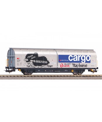 PIKO H0 58985 - Carro ad alta capacità Hbbillnss SBB Ep. VI, con graffiti