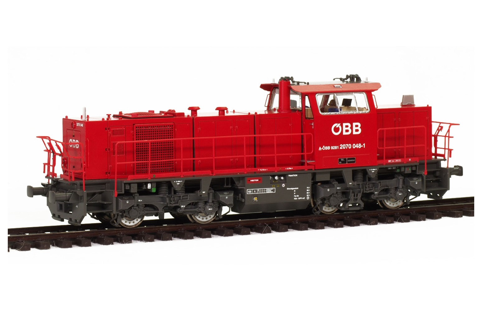 JAGERNDORFER H0 20700 - Locomotiva diesel Rh 2070-048 Livrea rossa - OBB Ep. V-VI