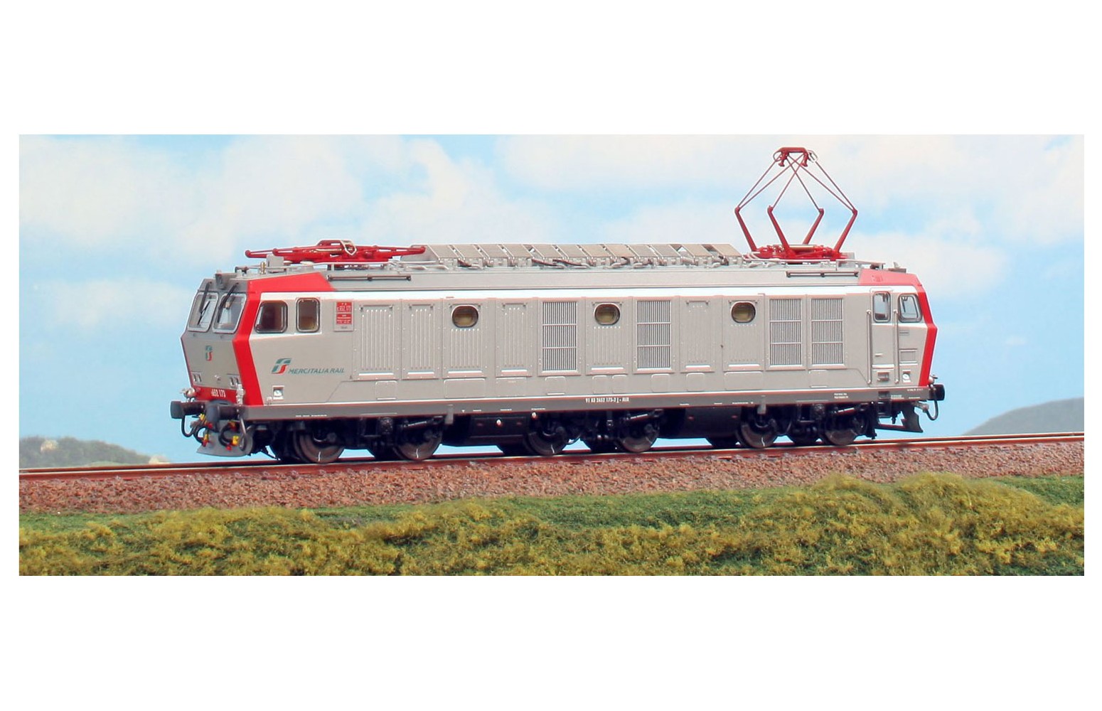 ACME H0 69606 - Locomotiva Elettrica E.652 173 Di Mercitalia Rail, Grigio/Argento E Rosso - FS Ep. VI *DCC SOUND*
