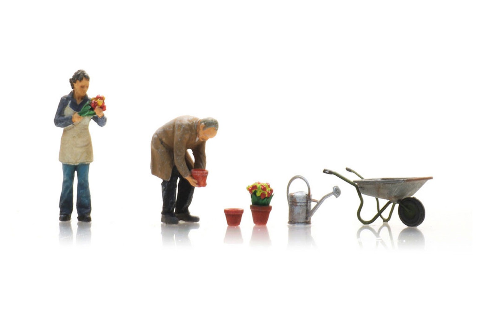 ARTITEC 5870015 - Fiorai con attrezzi da giardino, Resina H0-1:87