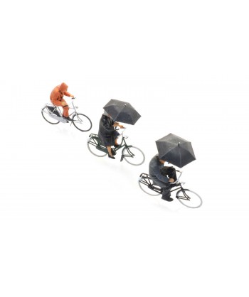 ARTITEC 5870016 - Ciclisti sotto la pioggia, Resina H0-1:87